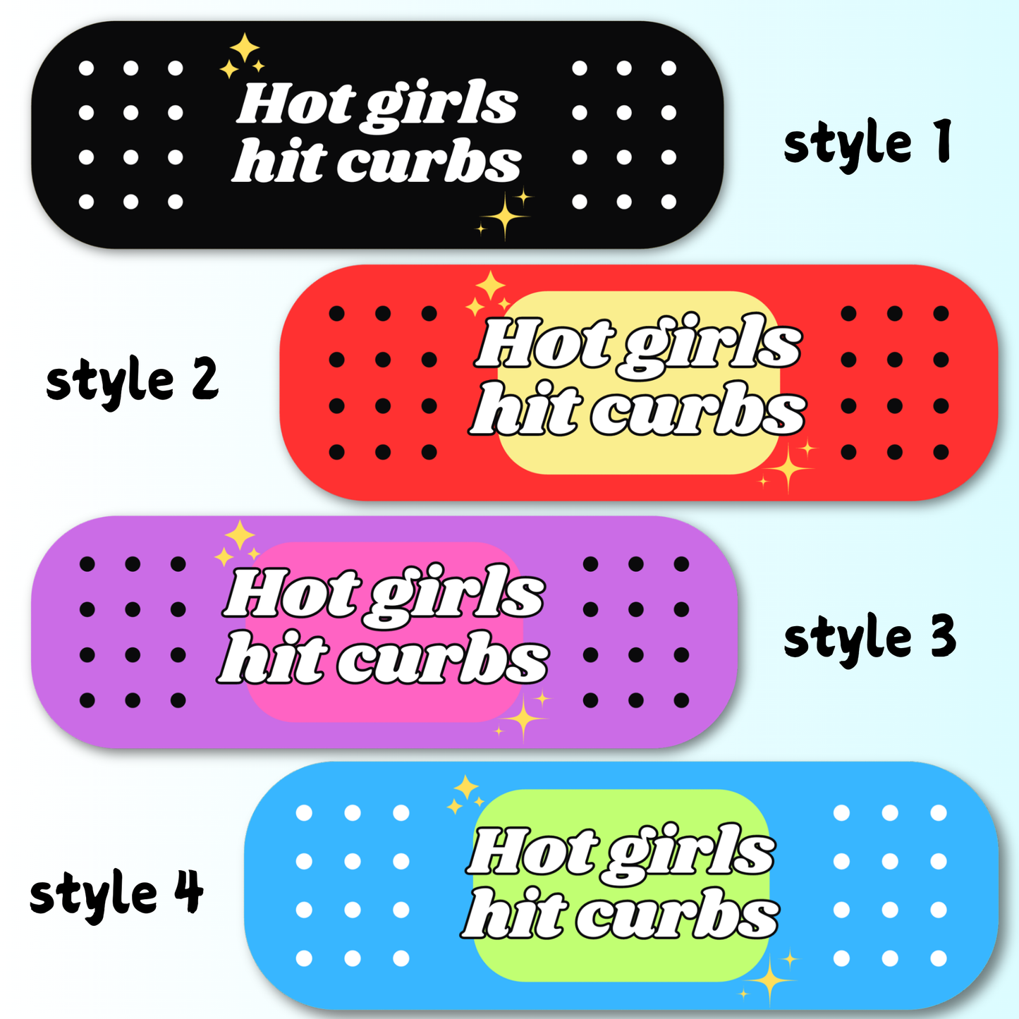 Hot girls hit curbs bandaid