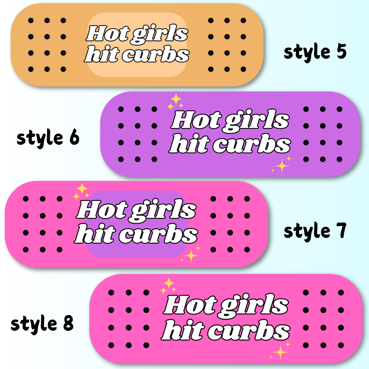 Hot girls hit curbs bandaid