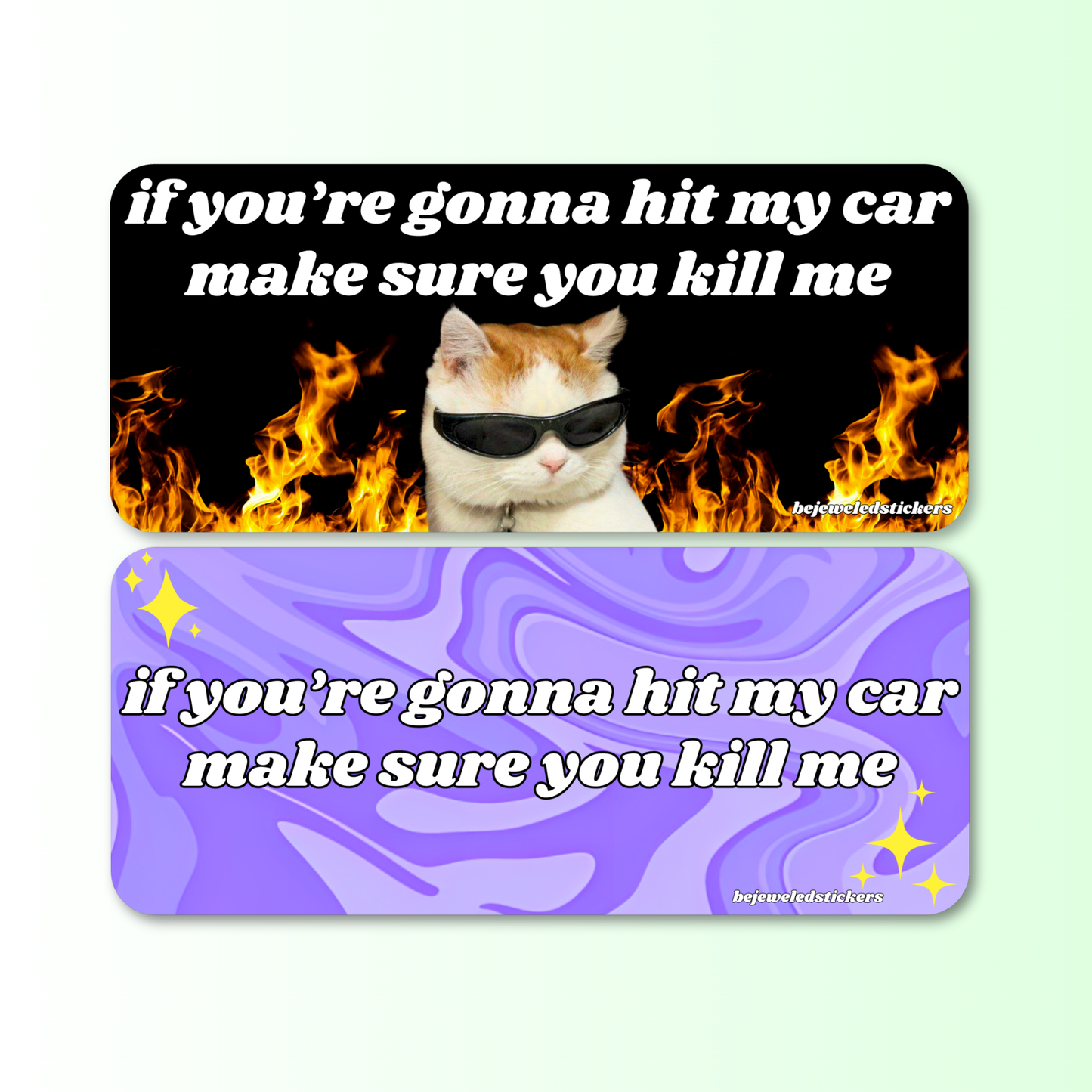 if you're gonna hit my car, make sure you kill me
