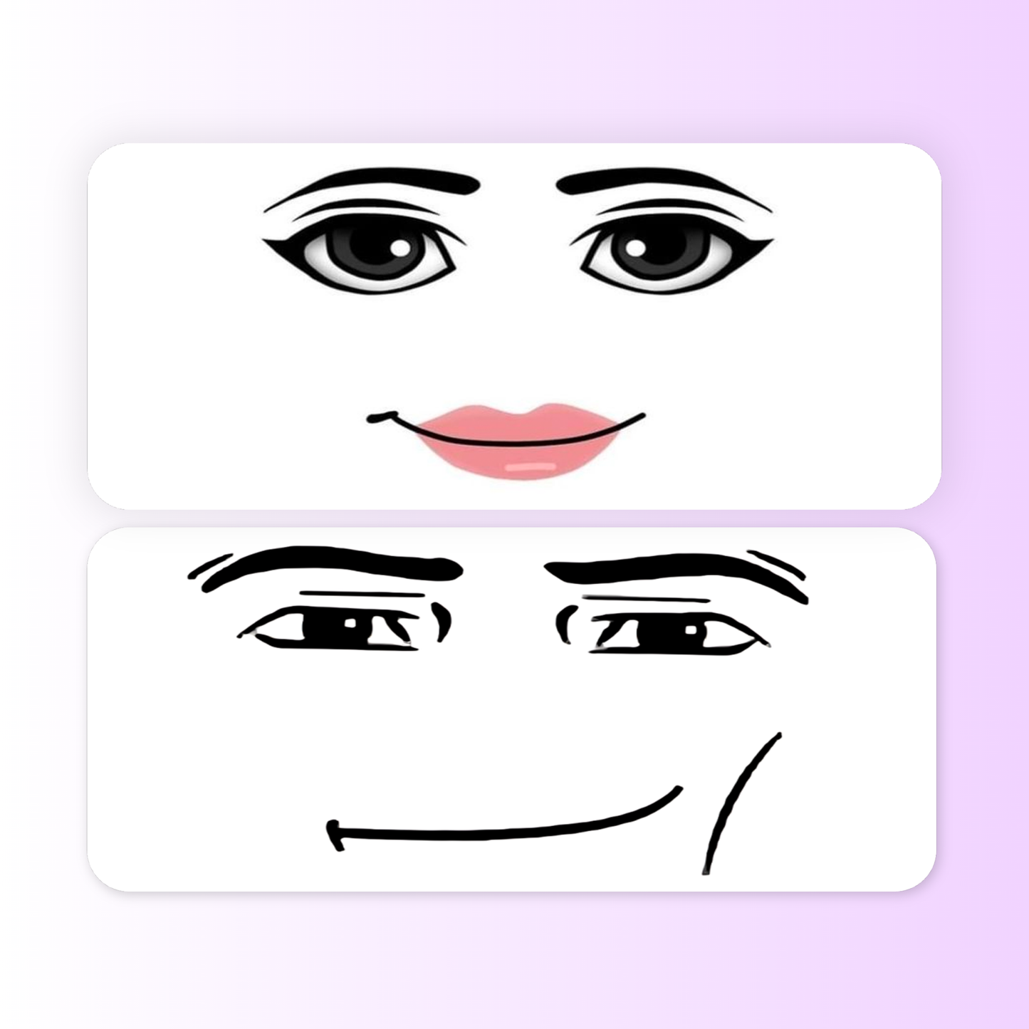 Roblox man & woman face