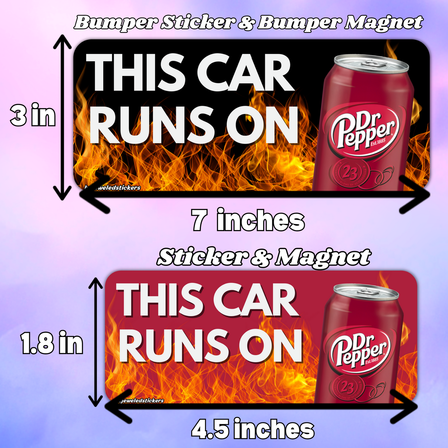 This Car Runs On Dr Pepper / customizable text and photo