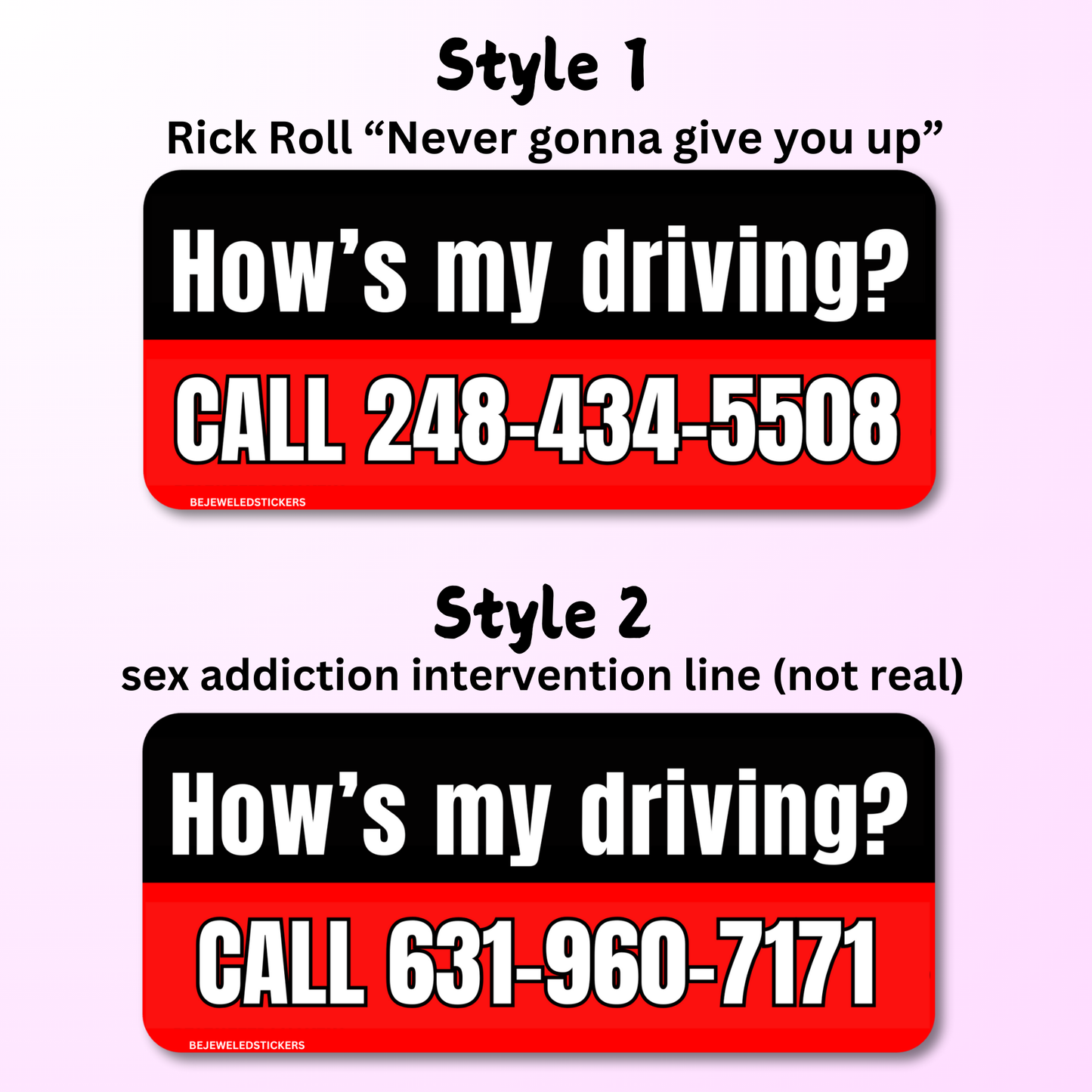 How's my Driving / customizable text