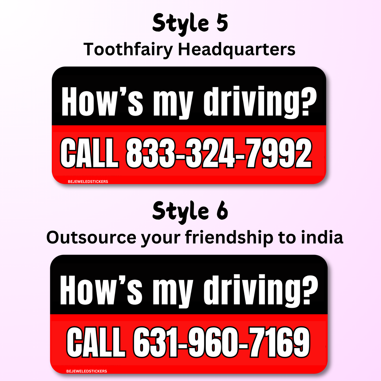 How's my Driving / customizable text