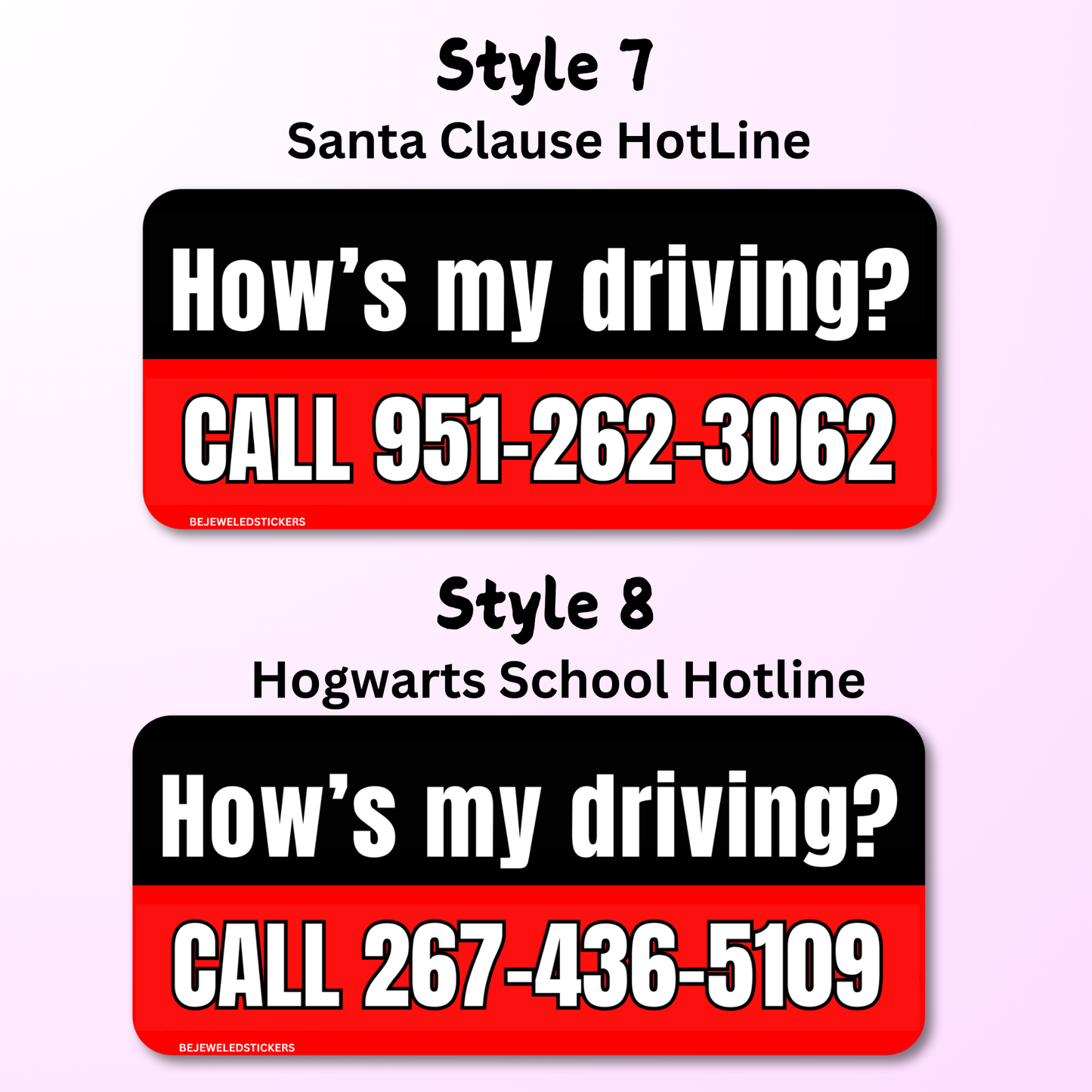 How's my Driving / customizable text