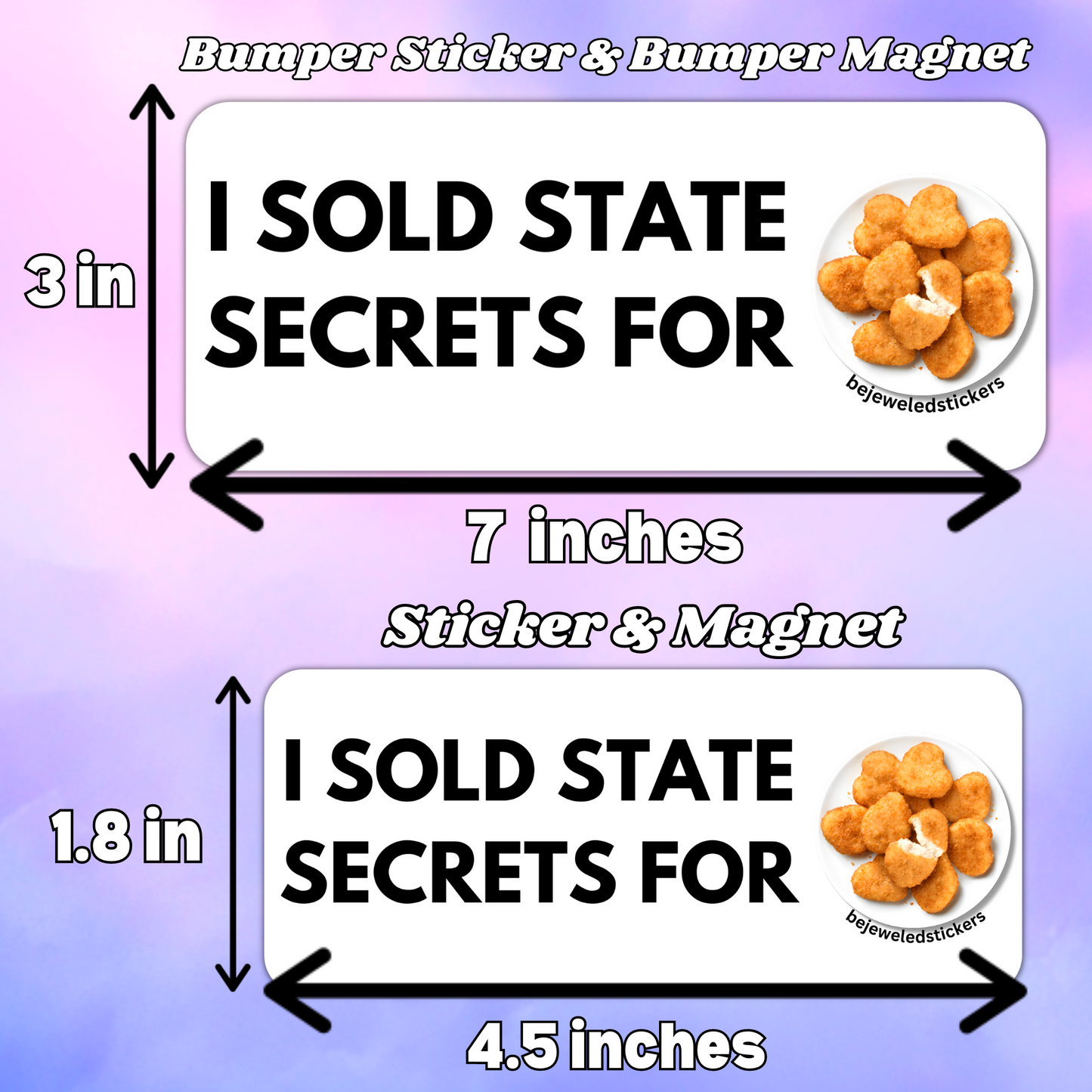 I sold state secrets for chicken nuggets