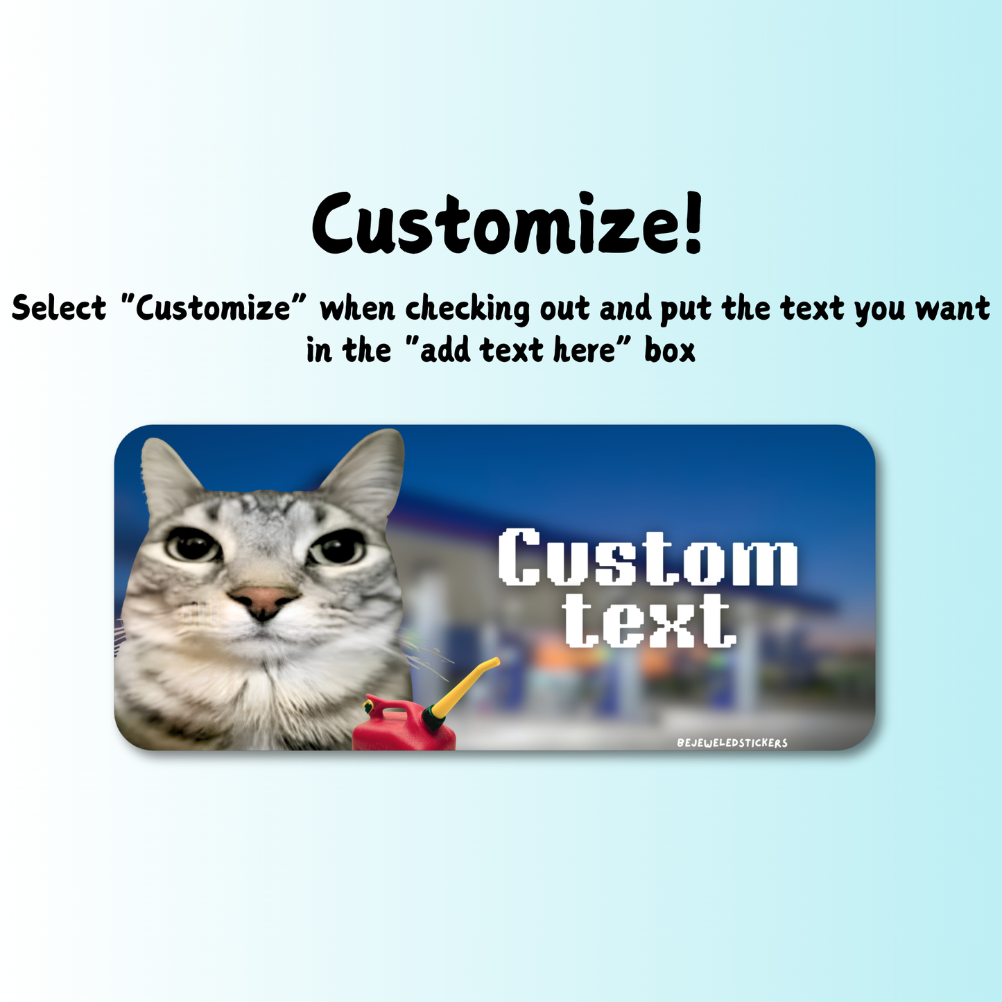 i eated the gas / customizable text