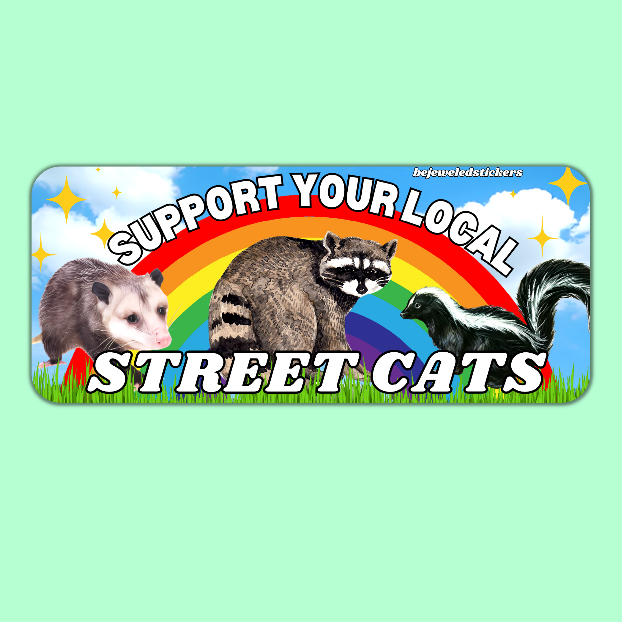 Adopt Me, Support Your Local Street Cat Sticker for Sale by