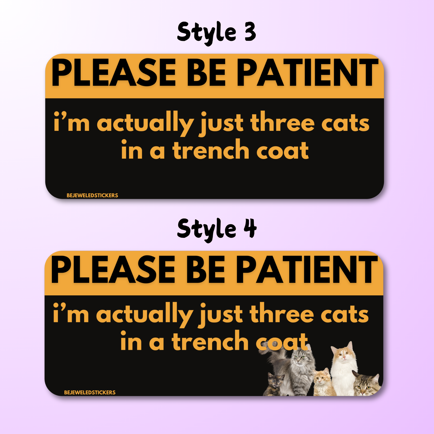 Please be patient, i'm just three dogs in a trench coat