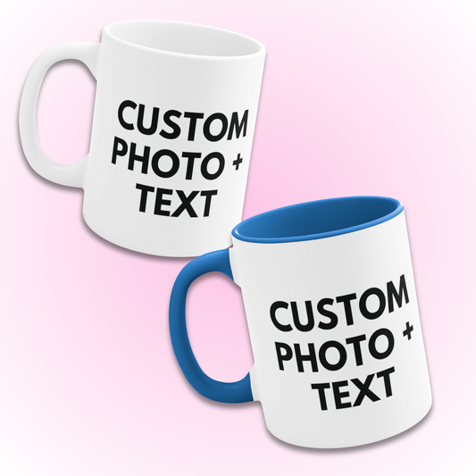 Custom photo & Custom text mug