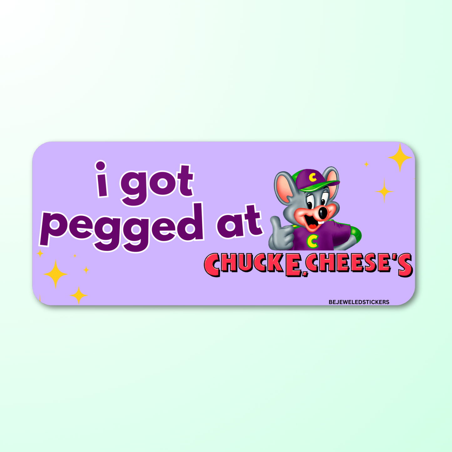 i got pegged at chuck e cheese