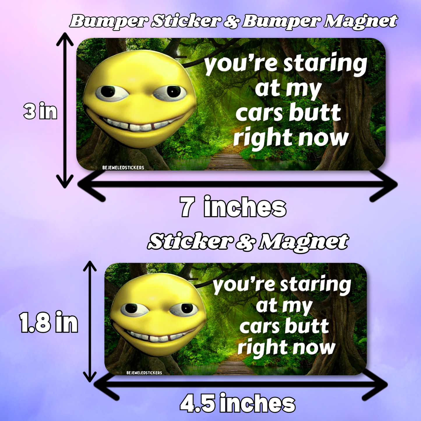 you're staring at my cars butt right now / customizable text