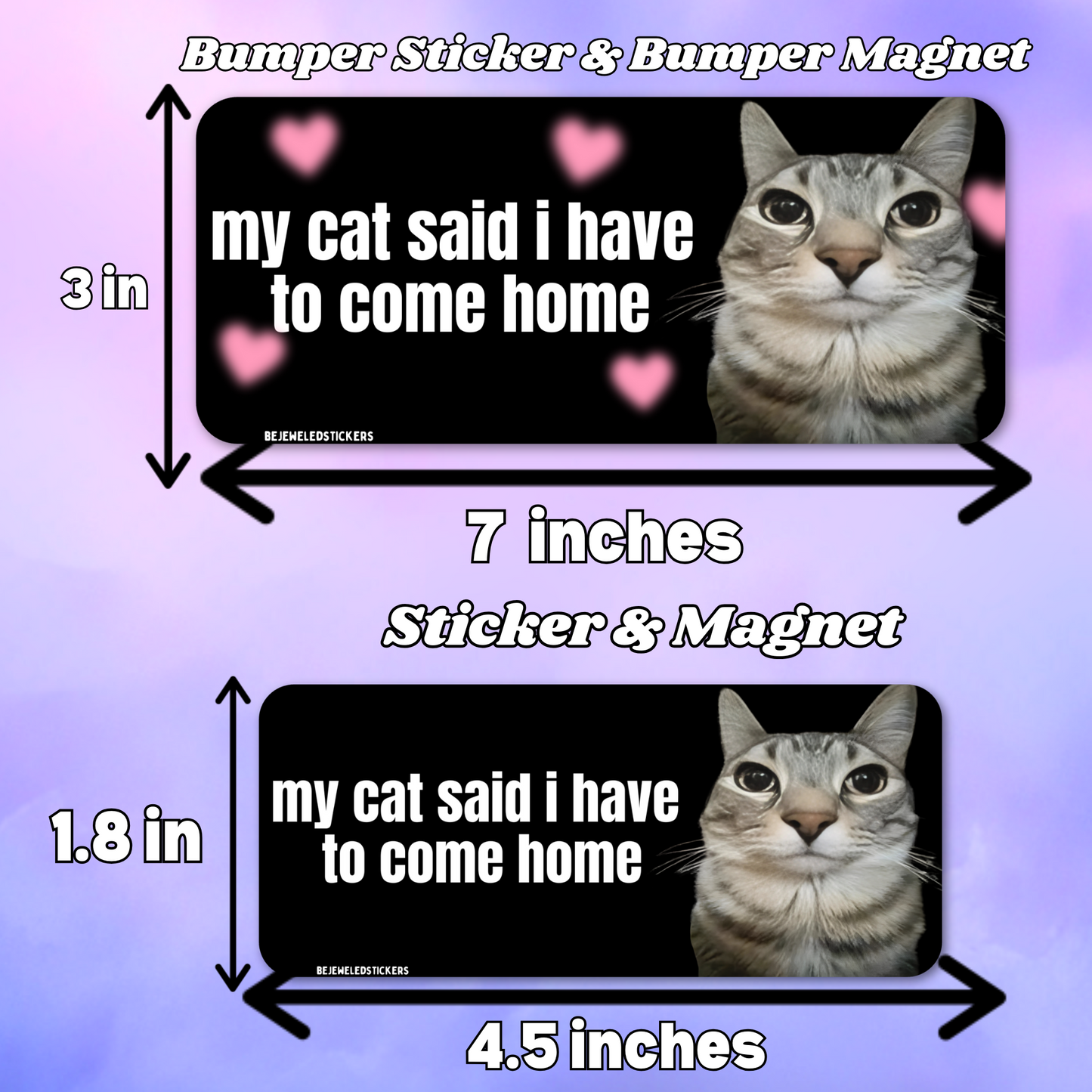 my cat said i have to come home / customizable text