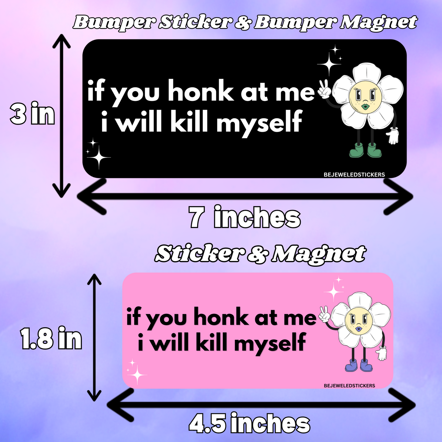 if you honk at me i will kill myself