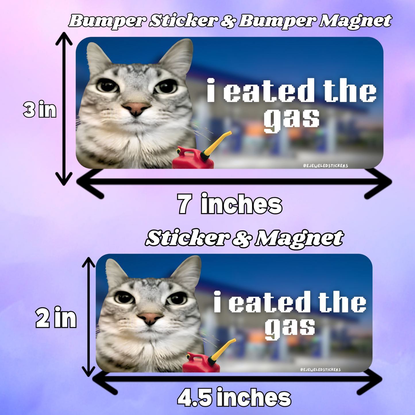 i eated the gas / customizable text