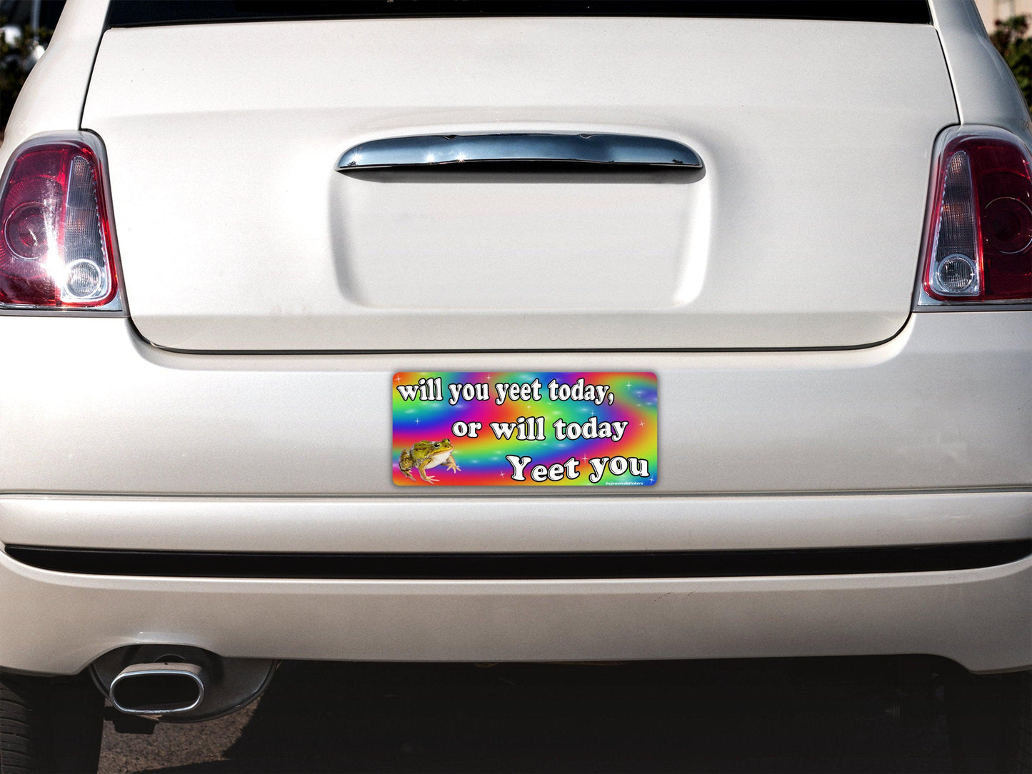 Will You Yeet Today, Or Will Today Yeet You? | Funny Meme Gen Z Sticker, Bumper Sticker And Magnet! - bejeweled stickers