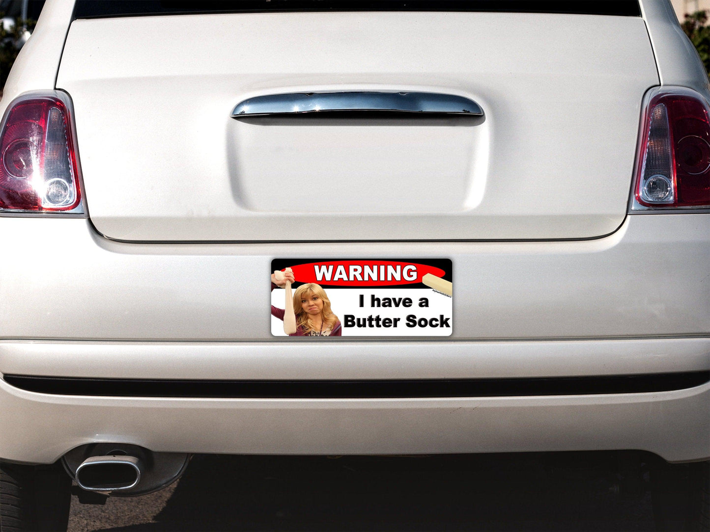 Warning I Have A Butter Sock/ Butter Sock | Sticker, Bumper Sticker And Magnet! - bejeweled stickers