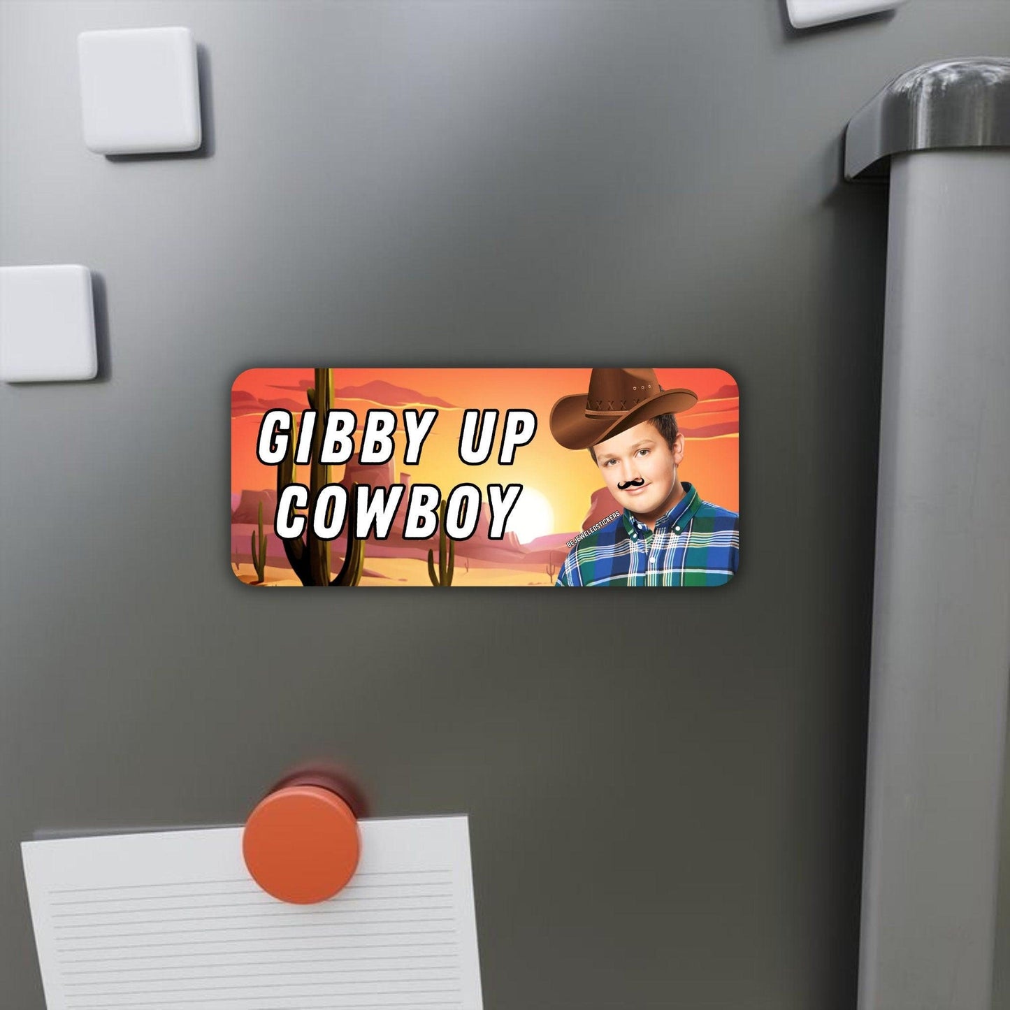 Gibby Up Cowboy | Funny Cowboy Gen Z Meme | Sticker, Bumper Sticker And Magnet! - bejeweled stickers