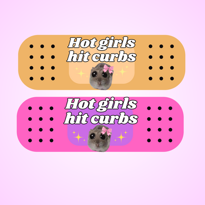 hot girls hit curbs hamster bandaid