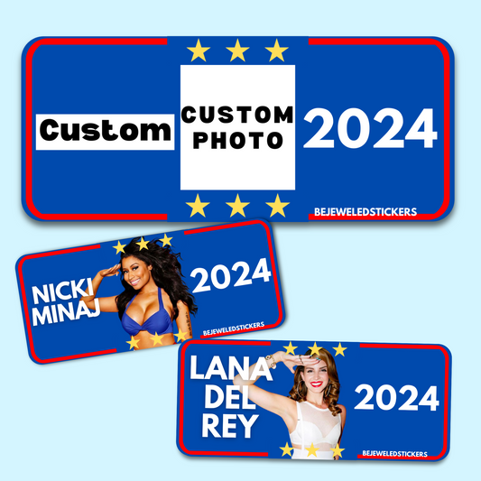 2024 Customizable text and photo Sticker & Magnet