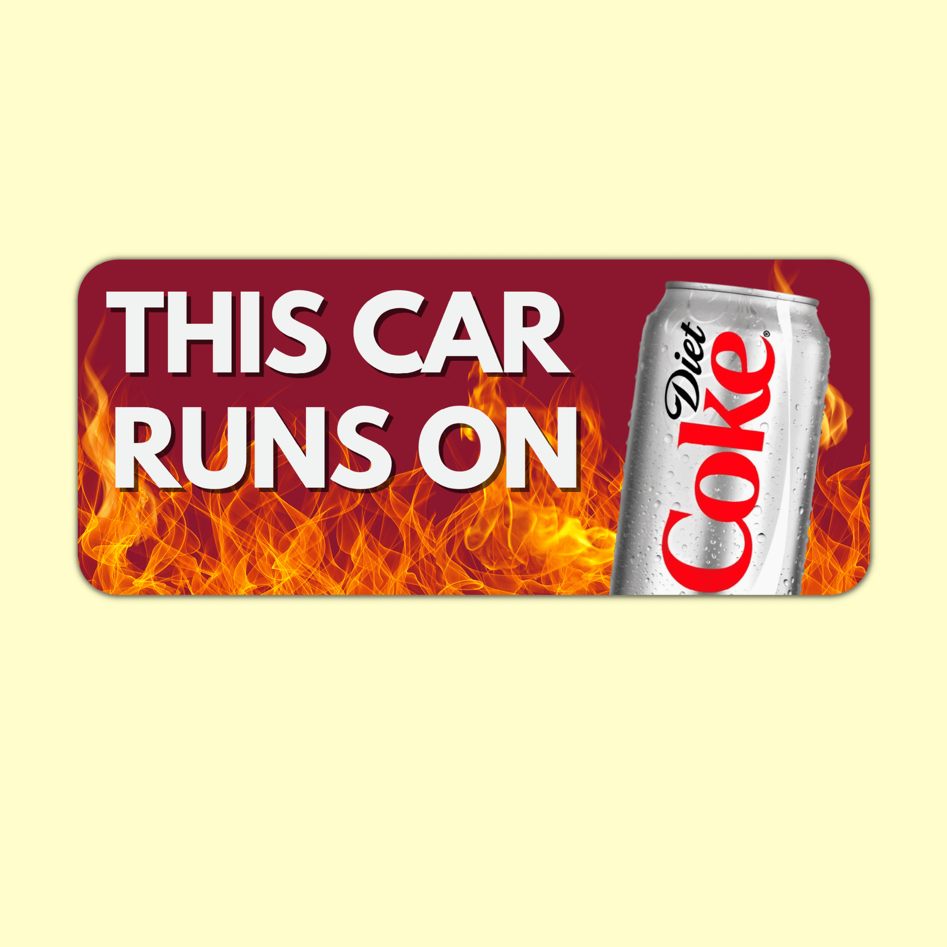 This Car Runs On Diet Coke | Sticker, Bumper Sticker And Magnet! - bejeweled stickers