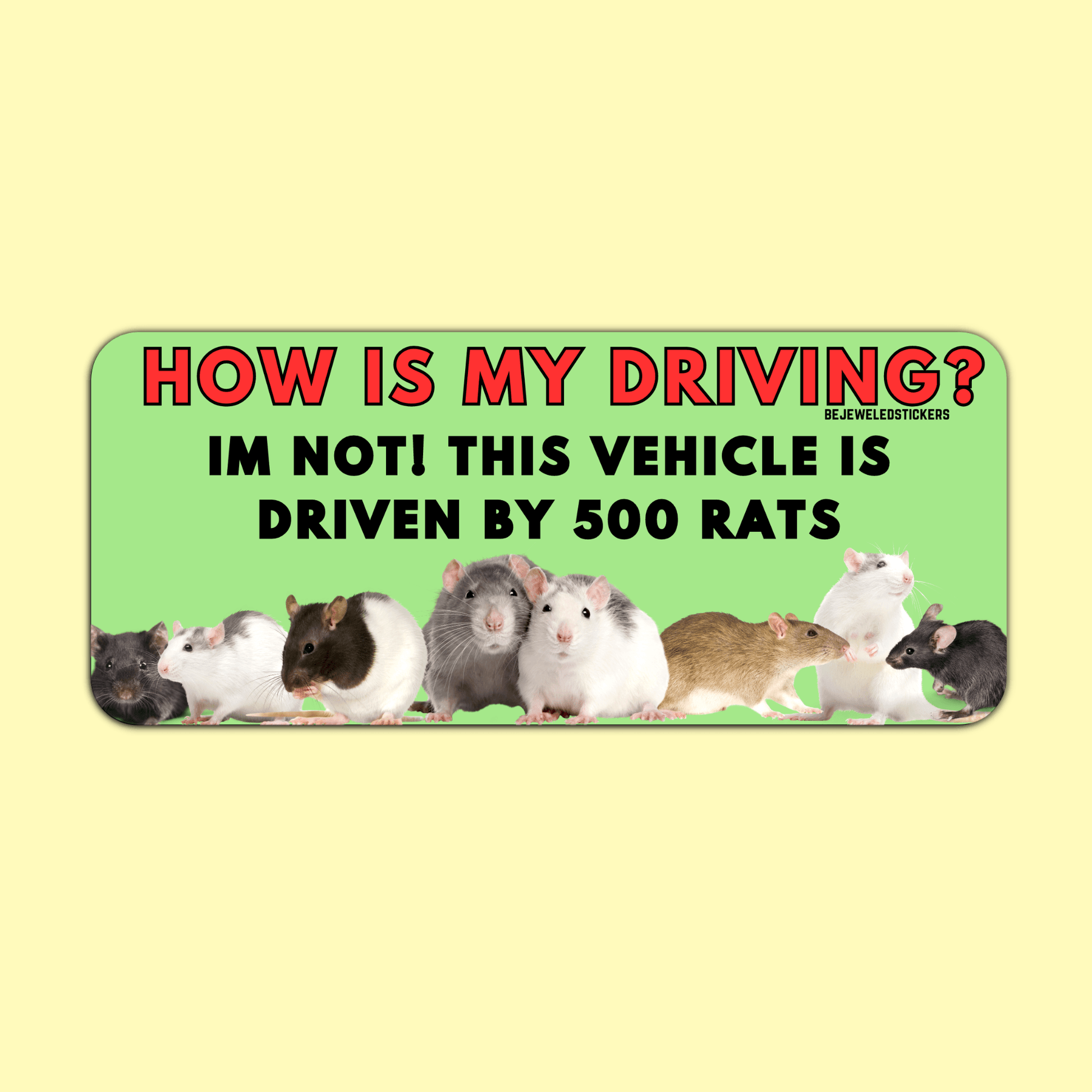 500 Rats bejeweled stickers