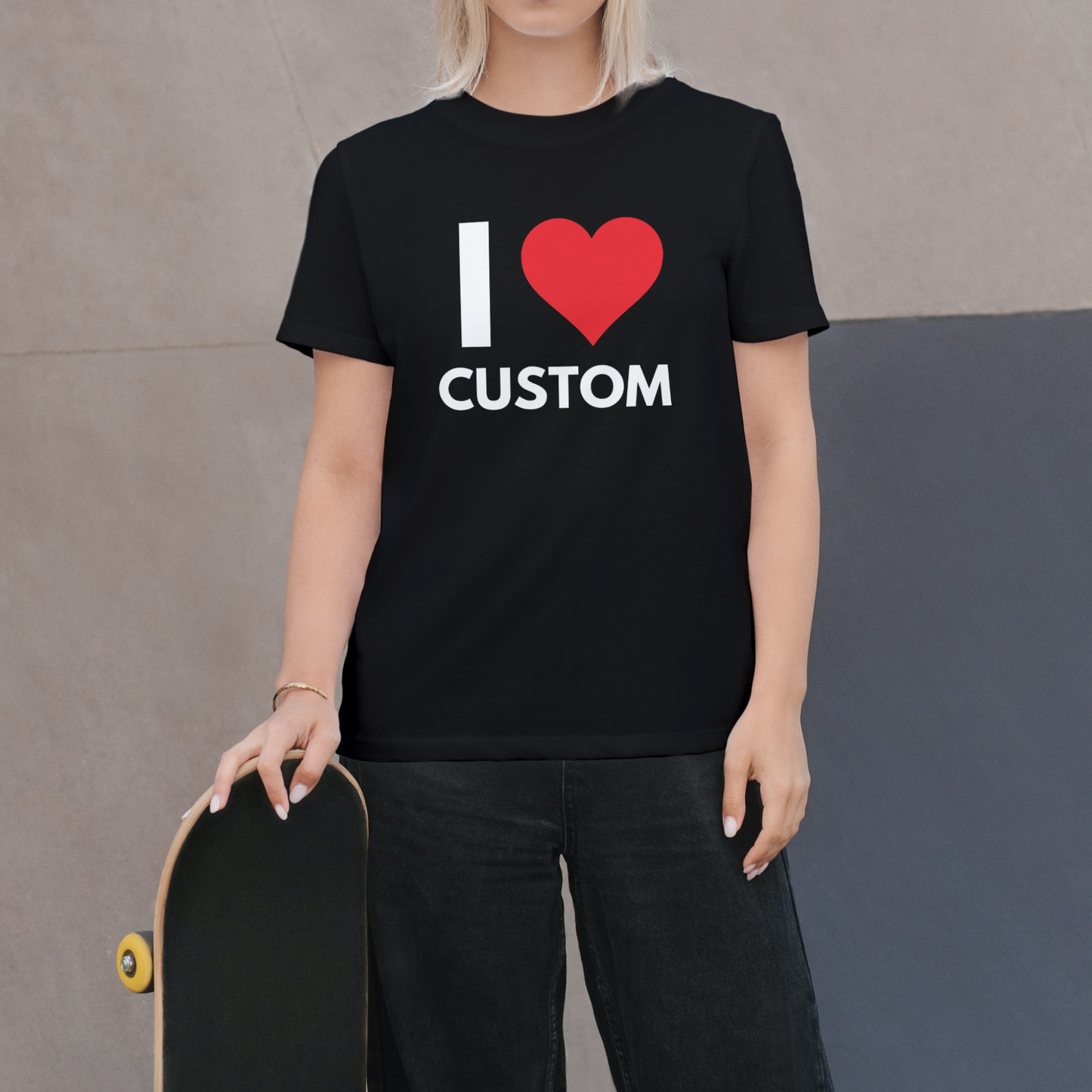 i heart custom text shirt