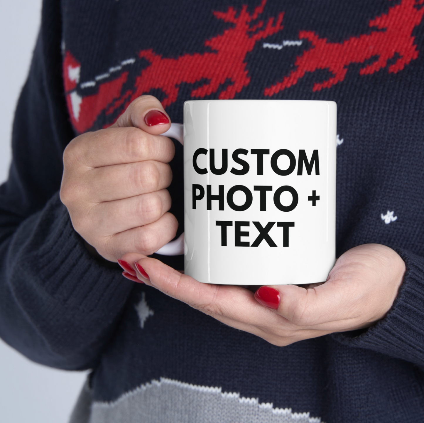 Custom photo & Custom text mug